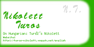 nikolett turos business card